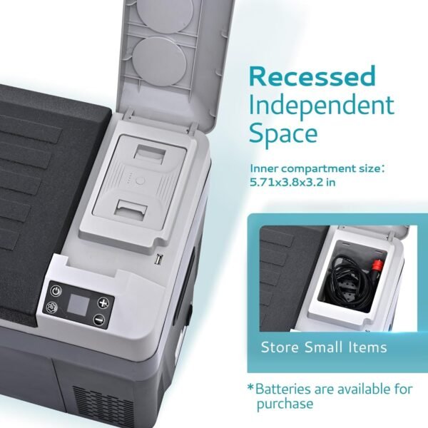 EUHOMY 12 Volt Refrigerator, 32QT(30L) Electric Cooler, Car Fridge APP Control, Car Refrigerator 12/24V DC 110-240V AC, Portable Freezer Usable Battery for Camping, Travel, Truck, Outdoor