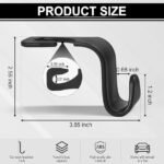 LivTee Car Seat Headrest Hook, Auto Seat Hook Hangers Storage Organizer Interior Accessories for Purse Coats Umbrellas Grocery Bags Handbag, 4-Pack