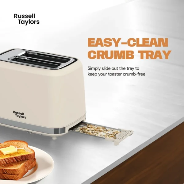 Russell Taylors Retro Toaster RT-10, 𝟳 𝗦𝗵𝗮𝗱𝗲 𝗦𝗲𝘁𝘁𝗶𝗻𝗴𝘀, 2 Years Warranty